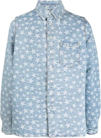 ERL Denim Shirts - Heren - Spijkeroverhemden - Blauw - M - Denim - Overhemden