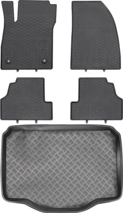 OEM Juego De Alfombrillas De Goma Para Coche Y Alfombrilla Para Maletero Para Opel Mokka Crossover (2012-2017)