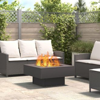 vidaXL Focolare Nero 80 x 80 x 40 cm Acciaio vidaXL