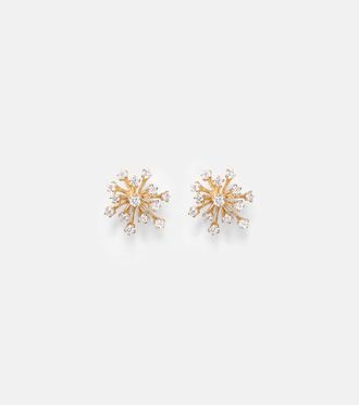 Sydney Evan Burst Small 14kt gold earrings with diamonds