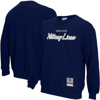 Mitchell & Ness Mens Mitchell & Ness Navy Penn State Nittany Lions Elite Script Pullover Sweatshirt at Nordstrom, Size Xx-Large