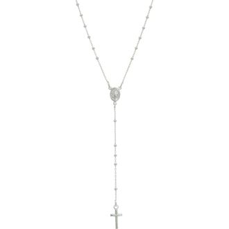 Savvy Cie Jewels Sterling Silver Rosary Necklace at Nordstrom Rack