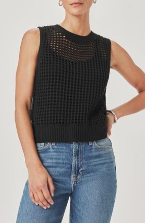 Splendid Camellia Open Knit Sleeveless Sweater in Black at Nordstrom, Size X-Small