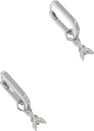 Patrizia Pepe Fly Detail Hoop Oorbellen - Dames - Oorbellen - Grijs - ONE Size - Accessoires