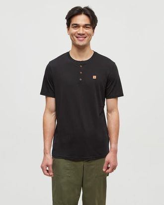 tentree Baker Henley in Meteorite Black at Nordstrom, Size Xx-Large