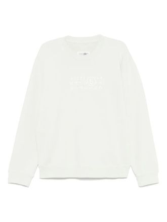 Maison Margiela Numbers-print sweatshirt - men - Cotton - L - Green