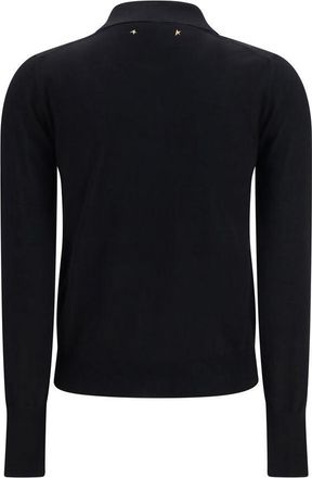 Golden Goose Merino Wool Polo Shirt - Black