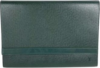 Louis Vuitton Pre-owned Taiga Leather Clutch Bag - - Pre-owned - Uomo - Verde - ONE SIZE
