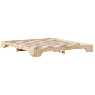 vidaXL Vidaxl - Estructura de cama Madera de pino macizo 207 x 187 x 17 cm