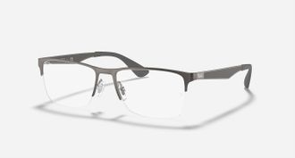 Ray-Ban Mens Rb6335 2855 Optics Eyeglasses Frame In Matte Grey
