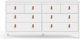 Tvilum Madrid 8 Drawer Double Dresser, White