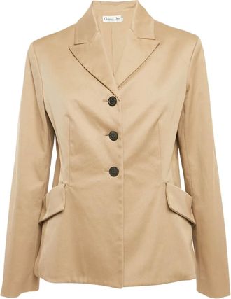 Dior Blazer met enkele rij knopen - Beige