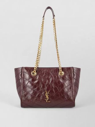 Saint Laurent niki small leather tote bag chain