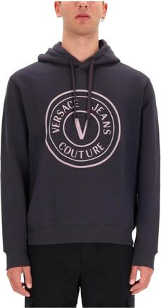 Versace Jeans Couture Logo Print Hoodie - Heren - Hoodies - Grijs - L - Hoodies & sweatvesten