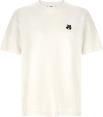 Maison Kitsun&eacute; Fox Head Comfort T-Shirt - Heren - T-shirts - Wit - L - Katoen - Tops