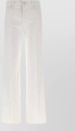 Mother kick denim trousers belt loops wide leg