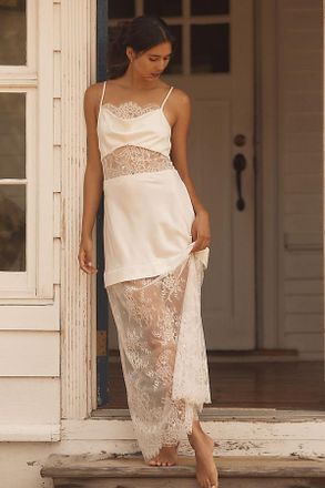 Rya Collection Felicia Satin & Lace Maxi Dress