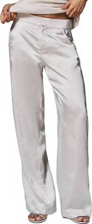 Sanctuary Modern Satin Trouser In Silver