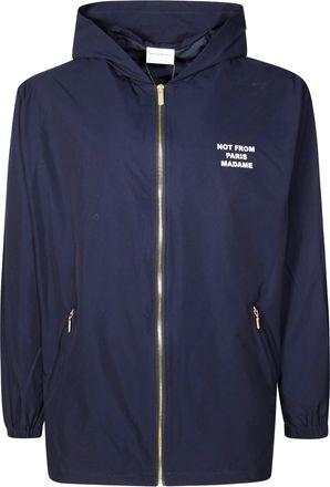 Dr&ocirc;le de Monsieur Hooded Zip-Up Jacket with Minimalist Design