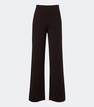 Max Mara Knitted wool-blend wide-leg pants