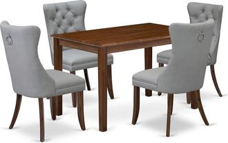 East West Furniture 5 Piece Modern Dining Table Set Consists of a Rectangle Kitchen Table