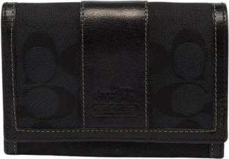 Coach Pre-owned Canvas wallets - Dames - Vintage Accessoires - Zwart - ONE Size - Vintage
