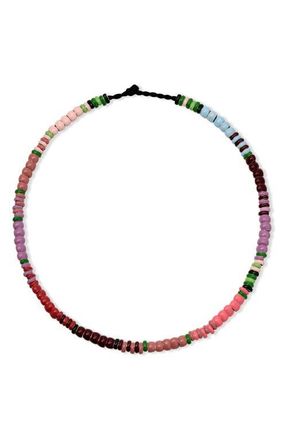 Adina Reyter Bouquet Mini Beaded Necklace in Purple Multi at Nordstrom, Size 16