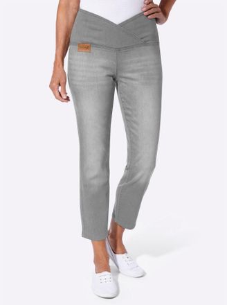 Casual Looks 7/8-Jeans CASUAL LOOKS, Damen, Gr. 36, Normalgr&ouml;ssen, light grau, denim, 81% Baumwolle, 17% Polyester, 2% Elasthan, unifarben, 7/8-L&auml;nge, Jeans 7/8-Je