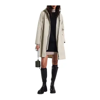Stutterheim Parkas, female, Beige, Size: S Mosebacke Zip Raincoat