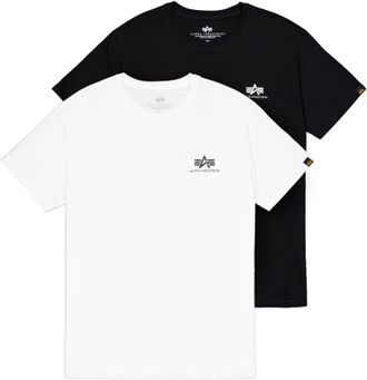 Alpha Industries Rundhalsshirt »Basic T Small Logo 2 Pack« Set, 2 Stk. tlg
