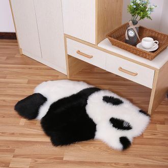 OEM Alfombra De Poli&eacute;ster Con Estampado De Panda, Ideal Para Un Dormitorio, Oficina O Recibidor Alfombra De Felpa Lavable, 60 X 90 Cm