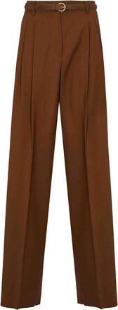 Max Mara Mstbacio fluid trousers in chocolate cady