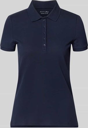Christian Berg Slim Fit Poloshirt mit Knopfleiste in Dunkelblau, Gr&ouml;&szlig;e XXL