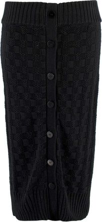 Altuzarra Black Knitted Button Down Midi Skirt Size S