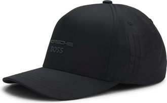 Boss Green by Hugo Boss Baseball Cap BOSS GREEN Poulin PS Spirit 70, Herren, schwarz 001, Twill, Materialmix, unifarben, Caps Baseball Cap, PORSCHE x BOSS