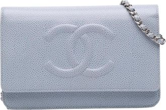Chanel Pre-owned Chain Wallet - Dames - Vintage Schoudertas - Blauw - ONE Size - Vintage