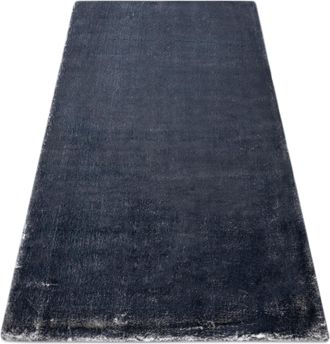 RugsX Rugsx - Alfombra De Lavado Moderna Lapin Shaggy Antideslizante Marfil / Negro Black 180x270 Cm