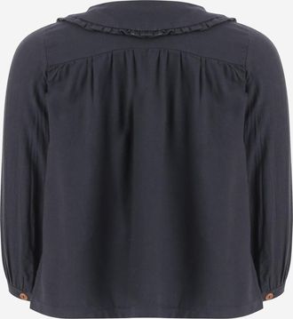 1+ in the family Girls Navy Cotton And Viscose Shirt Dress