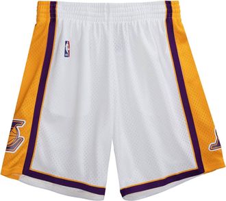 Mitchell & Ness NBA Swingman Los Angeles Lakers 2009-10 Shorts White Yellow SMSHAC19184-LALWHIT09