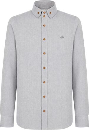 Vivienne Westwood Overhemden, Heren, Grijs, L, Katoen, Button Karl Shirt