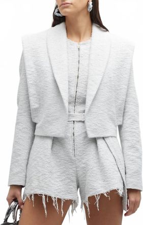 Iro Oceana Cropped Open Front Jacket In Gray