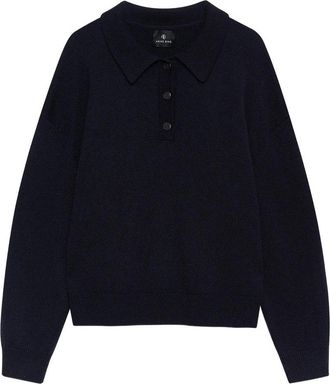 Anine Bing Lee Polo Sweater - Navy