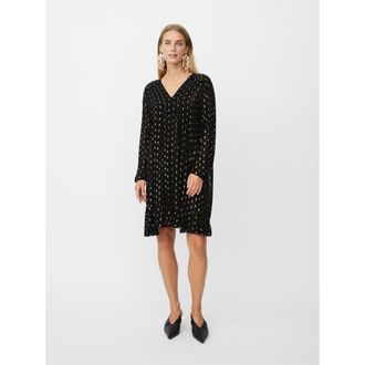 Masai Long Sleeve V-Neck A-Line Dress in Black at Nordstrom, Size X-Large