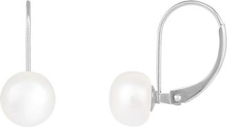 Splendid Pearls 14K Silver 6-6.5Mm Pearl Earrings