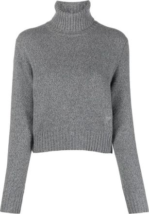 Ami Casual Grijs Kasjmier Wol Trui - Dames - Cashmere truien - Grijs - XS - Wol - Truien & Vesten