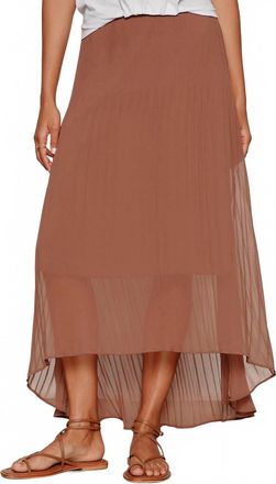 Sanctuary Meant To Be Pleated Midi Skirt In Mud Bath