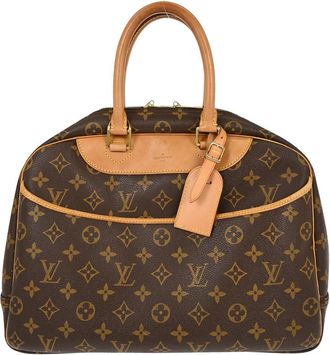 Louis Vuitton Deauville Handbag Monogram Canvas Brown Canvas Handbag (Pre-Owned)