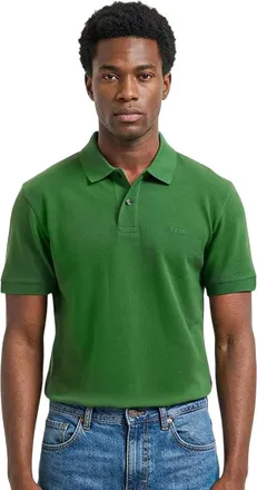 HUGO BOSS Green Shirt Collar Polos
