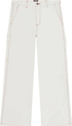 Dickies Losse Denim Schilderbroek - Heren - Loose Fit Jeans - Wit - S - Denim - Jeans