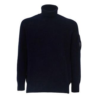 C.P. Company Turtleneck Jumper - male - C.P. Company - Turtlenecks - Blue - XL - Knitwear